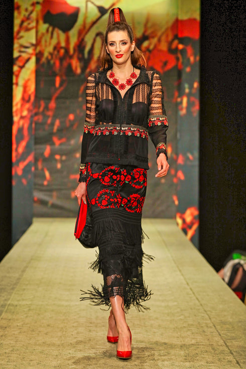 Bluza tul dantela G5356b